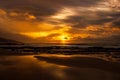 once in a life time beautiful sunrise over the indian ocean, waves are breaking at the great ocean road, victoria, australia