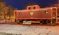 Herndon Virginia Red Caboose Railroad Car Royalty Free Stock Photo