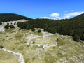 Aerial panorama of Mirovo, northern Velebit National park