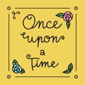 Once upon a time book vector illustration Royalty Free Stock Photo