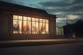 Liminal Dusk in an Abandoned Art Gallery Royalty Free Stock Photo