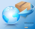 ÃÂ¡oncept delivery service of cargo world wide Royalty Free Stock Photo