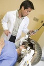 Oncologist Using Gama Knife To Treat Brain Tumor Royalty Free Stock Photo