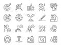 Oncology icon set. Included the icons asÂ cancer, treatment, radiation therapy, targeted therapy, medical, and more.