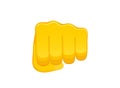 Oncoming fist icon. Hand gesture emoji vector illustration