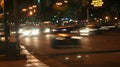 Oncoming Traffic, Night, Blurred Headlights