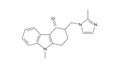 ondansetron molecule, structural chemical formula, ball-and-stick model, isolated image 5-ht3 receptor antagonists
