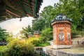 Ondol Chimneys in Amisan terraced garden of Gyeongbokgung palace Seoul South Korea