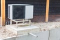 One airco outdoors on concrete platform