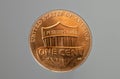 One American cent coin isolated Royalty Free Stock Photo