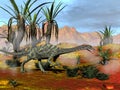 Anchisaurus dinosaurs - 3D render