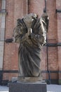 Angel torso in front of St. John`s Church, Dusseldorf Royalty Free Stock Photo