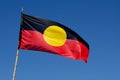 One big Australian Aboriginal Flag Royalty Free Stock Photo