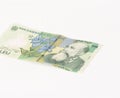 One banknote worth 1 Romanian Leu isolated on a white background