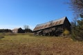 An Old Barn that Fell Down. Royalty Free Stock Photo
