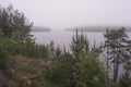 One of the bays of Lake Ladoga, landscape. Karelia. Royalty Free Stock Photo