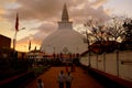 Sunset in Ruvanvelisaya Dagoba of Anurhadapura