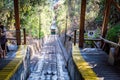 Furnicular that goes up the Cerro San Cristobal in Santigo de Chile