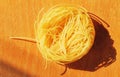 A nest of angel hair pasta Royalty Free Stock Photo