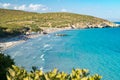 Beautiful pristine beaches of San Pietro Island, Sardinia, Italy