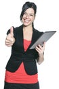 One beautiful smiling caucasian business woman Royalty Free Stock Photo