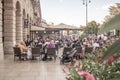 One of the beautiful Verona squares full of tourists.