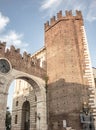 One of the beautiful Verona squares full of tourists.