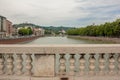 One of the beautiful Verona squares full of tourists.