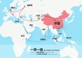 One Belt, One Road, Chinese strategic investment in the 21st century map