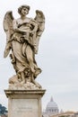 One of Bernini Angels on the ponte Sant'Angelo in Rome, Italy, Royalty Free Stock Photo