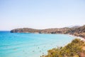 One of the best beaches on Crete, Greece. Voulisma beach near to Agios Nikolaos. Royalty Free Stock Photo