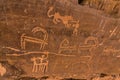 Neolithic petroglyphs on the Queen Victoria Rock near Riyadh