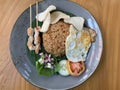 One of the best food in the world as stated by the world famous news channel Indonesian Fried Rice Nasi Goreng Royalty Free Stock Photo