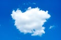 One Big cloud on dark blue sky Royalty Free Stock Photo