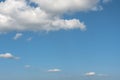 One big cloud and several small ones in the blue sky Royalty Free Stock Photo