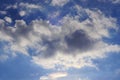 One big gray white cloud on a blue sky Royalty Free Stock Photo