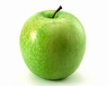 One big green apple isolated on white background Royalty Free Stock Photo