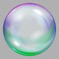 One big multicolored transparent soap bubble Royalty Free Stock Photo