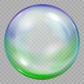 One big multicolored transparent soap bubble