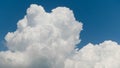 One big thunder cloud rising over horizon. Royalty Free Stock Photo