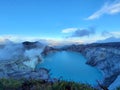 One of the biggest craters in the world (ijen crater, bondowoso, indonesia)