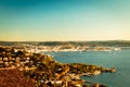 Evening after the Barcolana regatta of record in the gulf of Trieste