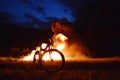 Bike by the fire