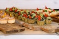 One-bite appetizers for all types of guests Royalty Free Stock Photo