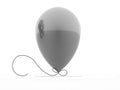 One black balloon isolated