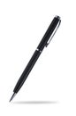 One black business pen with shadow on white Royalty Free Stock Photo