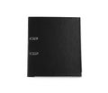 One black office folder isolated on white, top view Royalty Free Stock Photo