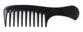 One black plastic comb isolated on white Royalty Free Stock Photo