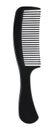 One black plastic comb isolated on white Royalty Free Stock Photo