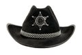 One black sheriff cowboy hat